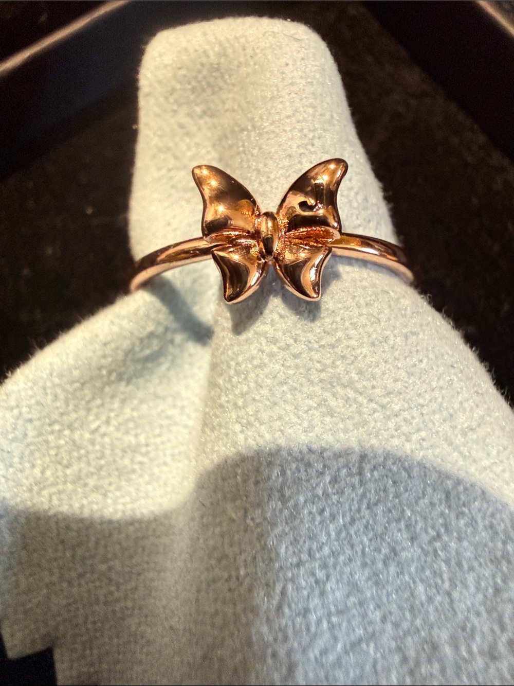 Delicate Butterfly Ring in Rose Gold - Adjustable Women Jewelry